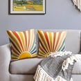 thumbnail image 3 of Boho Rainbow Sun Classroom Pillow Covers 20x20 Set of 2 Preppy Print Decorative Throw Pillows Outdoor Pillowcases Linen Cushion Case Decor for Couch Sofa Kids Room Inspirational Reading Nook, 3 of 6