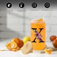 thumbnail image 2 of Vaso de vidrio Wulcea con monograma, 480 ml, con tapa y pajita, 2 of 6