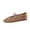 Latte, variant on Wesley Woven Lace Up Ballet Flats for Women | Vegan Leather Upper, Comfortable Padded Insole, Breathable Design, Square Toe Women Mary Janes, Casual Dressy Footwear