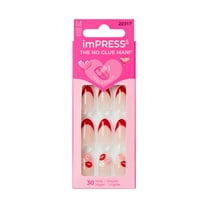 KISS imPRESS Valentine’s Day Press On Nails Almond, Lover, Medium, 30 Count