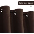 thumbnail image 2 of Cortinas blancas de 96 pulgadas de largo, paneles de tratamiento de ventana/cortinas para sala de estar, diseño moderno, paneles de cortina con ojales para comedor, juego de 2, marrón chocolate, 52 pulgadas de ancho x 108 pulgadas de largo, 2 of 5