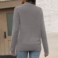 thumbnail image 5 of XPMWRP Women's Fall Quarter Zip Pullover Sweater Fashion Long Sleeve Oversized Sweater Knit Mock Neck Pocket Sweater Tops Casual Outfits Clothes Gray XXL, 5 of 8