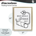 thumbnail image 3 of What Would Jesus Do Toilet Paper Gold Framed Floater Canvas Wall Art, design by Lettered and Lined, 3 of 10