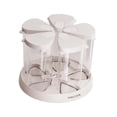 thumbnail image 3 of Lipstore Dry Food Storage Containers Grain Dispenser 360 degree Rotating Organizer Rice Dispenser for Beans Barley Peanut Cereal Countertop White Base, 3 of 8