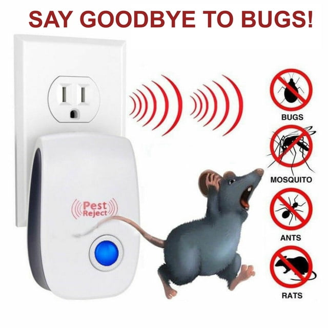 6 PC Electronic Pest Reject Control Ultrasonic Repeller Home Bug Rat Spider Roaches