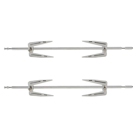 Rotisserie Turkey BBQ Stainless Steel Oven Toaster Kitchen Rotating Chicken Forks Accessory 2 Sets