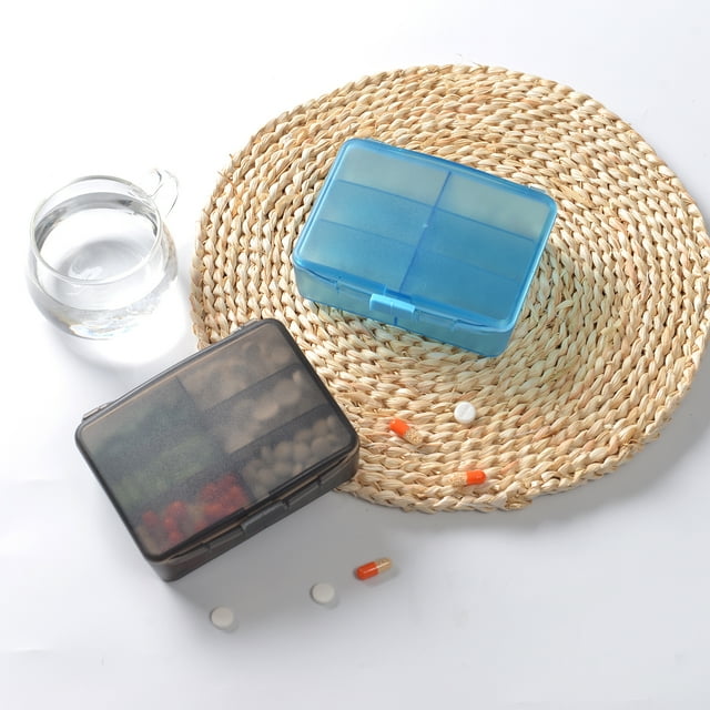Box High-Capacity Pill Pill Box Case Daily Medicine Waterproof for Vitamins Fish Oil Supplement