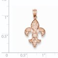 thumbnail image 2 of Pendentif Fleur de lis en Or Rose 14K, 2 of 2