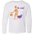 thumbnail image 3 of Inktastic Oh, Snap Skeleton Long Sleeve Youth T-Shirt, 3 of 5