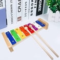 thumbnail image 5 of Xilófono de madera Instrumento musical para niños adultos Glockenspiel con mazo de madera Juguetes musicales 8 teclas Educación Xilófonos de percusión Juguetes de aprendizaje temprano ER, 5 of 5