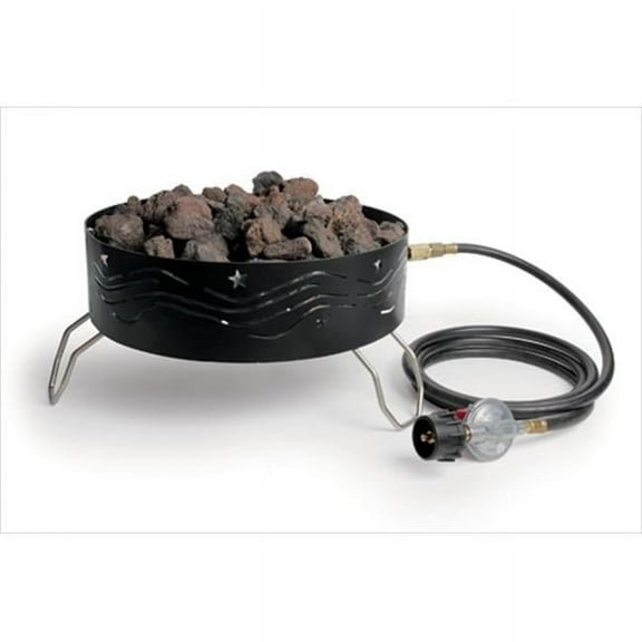 Camco 58041 Portable Propane Campfire, With 8 Ft. Hose And Regulator