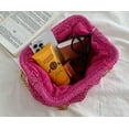 thumbnail image 3 of Women Straw Crossbody Clutch Purse Straw Shoulder Handbag Cloud Dumpling Pouch Rattan Summer Beach Woven Handmade Bag, 3 of 7
