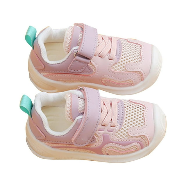 B91xZ Espadrilles Bébé Filles Garçons Tennis Course Légères Respirantes pour Enfants, Rouge 6.5