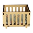 thumbnail image 1 of Cuna de bebé a escala 1:12, juguete de decoración realista para casa de muñecas, cuna de madera, 1 of 9