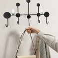 ELAYARD Black Metal Coat Rack, Heavy Duty Wall Mount, Home Storage ...