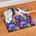 thumbnail image 2 of Pet Feeding Mat with Elegant Floral Paisley Boho Vintage Retro Abstract Decorative Pattern, Absorbent Waterproof Non-Slip, 2 of 7