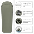 thumbnail image 3 of Nordic ultralight lined sleeping bag only 128g travel blanket with small packing inner sleeping bag suitable for backpacking, hostels, camping, 3 of 5