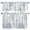 Sky Blue Gray, variant on 3 Pieces Kitchen Curtain Valance and Tiers Set, Red Sage Green Coastal Kitchen Curtains Set Window Curtain Valances, Summer Beach Coral Shell Starfish Rod Pocket Bedroom Cafe Curtain 24 Inch Length