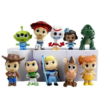 Toy Story 4 Deluxe Figure Set with Woody and Buzz, 9 Piece PVC