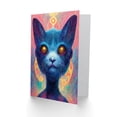 thumbnail image 2 of Cat Lover Cosmic Space for Wife Her Mum Sister Daughter Mom Gran Nan Birthday Thank You Congratulations Blank Art Greeting Card, 2 of 3