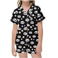 thumbnail image 2 of Auroural Kids Pajamas Set Button up Girls Button Front Pajama Top & Shorts Set, Panda print， 2-Piece, Sizes 2-14 & Plus, 2 of 6