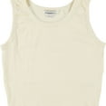thumbnail image 5 of Elevenparis Womens Cropped Tank Top, Off-White, Large, 5 of 5