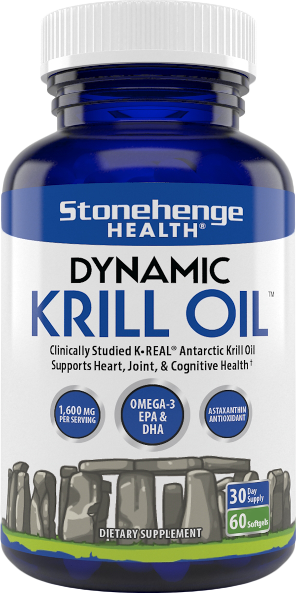Stonehenge Health Krill Oil Supplements, 1600 mg Gels, 60 Count