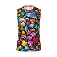 thumbnail image 6 of Lsque Underwater Diving Animals Print Men's Cotton Blend Sleeveless Muscle Shirts (S-3XL)- Moisture Wicking, Odor Protection, UPF 30+,Medium, 6 of 8