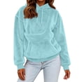 thumbnail image 7 of Sewkxo Cat Pouch Hoodie For Women Kangaroo Pocket Dog Pouch Sweatshirts Pet Carrier Animal Holder Long Sleeve Pullover Tops,Sky Blue XL, 7 of 7