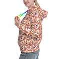 thumbnail image 2 of Kdxio Corgi Head with Floal Print Womens Oversized Hoodies Sweatshirts Hooded Pullover Tops Sweaters Casual-X-Large, 2 of 7