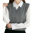 thumbnail image 3 of jinghuiyue Womens Sweater Vest V Neck Sleeveless Knitwear Tops Classic Pullover Vests Casual Business Fashion M, 3 of 9