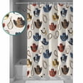 thumbnail image 3 of Shower Curtain, Classic Western Cowboy Desert Waterproof Shower Curtain Set with Hooks for Bathroom Showers,Stalls and Bathtubs,72x84In Watercolor Red Blue Hat, 3 of 9