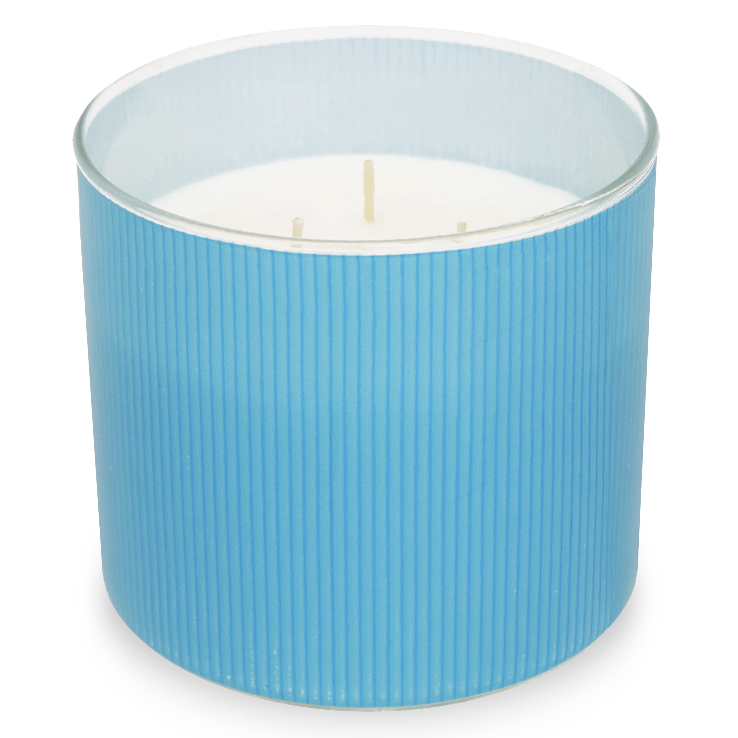 Mainstays 3-Wick Textured Wrapped Candle, Coconut Coast Fragrance, 14 oz