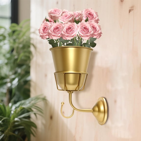 Wall Hanging Vase with Hook Outdoor Decorative Planter Holder