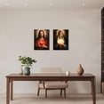 thumbnail image 4 of ZHONGYUTONG Sacred Heart of Jesus and Mary Wall Art 2 Piece God and Virgin Mary Pictures Catholic Artwork Christianity Painting for Church Decor Framed (16.00" x 24.00" x 2PCS), 4 of 5