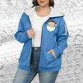 thumbnail image 3 of Roncen Women's Fashion Winter Hooded Coat - Plus Size Heavyweight Plush Lined Jacket with Drop Shoulder Design - Long Sleeve Solid Color Zip-Up Outerwear with Printed Insulation, 3 of 5