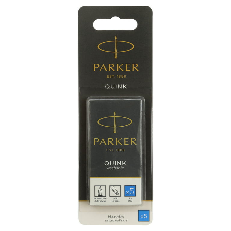 Cartouches Noires Longues boite de 5 Parker® Quink