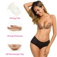 thumbnail image 3 of SAYFUT Self Adhesive Bra Strapless Sticky Invisible Push up Silicone Bra for Backless Dress with Flower Nipple Covers, 3 of 8
