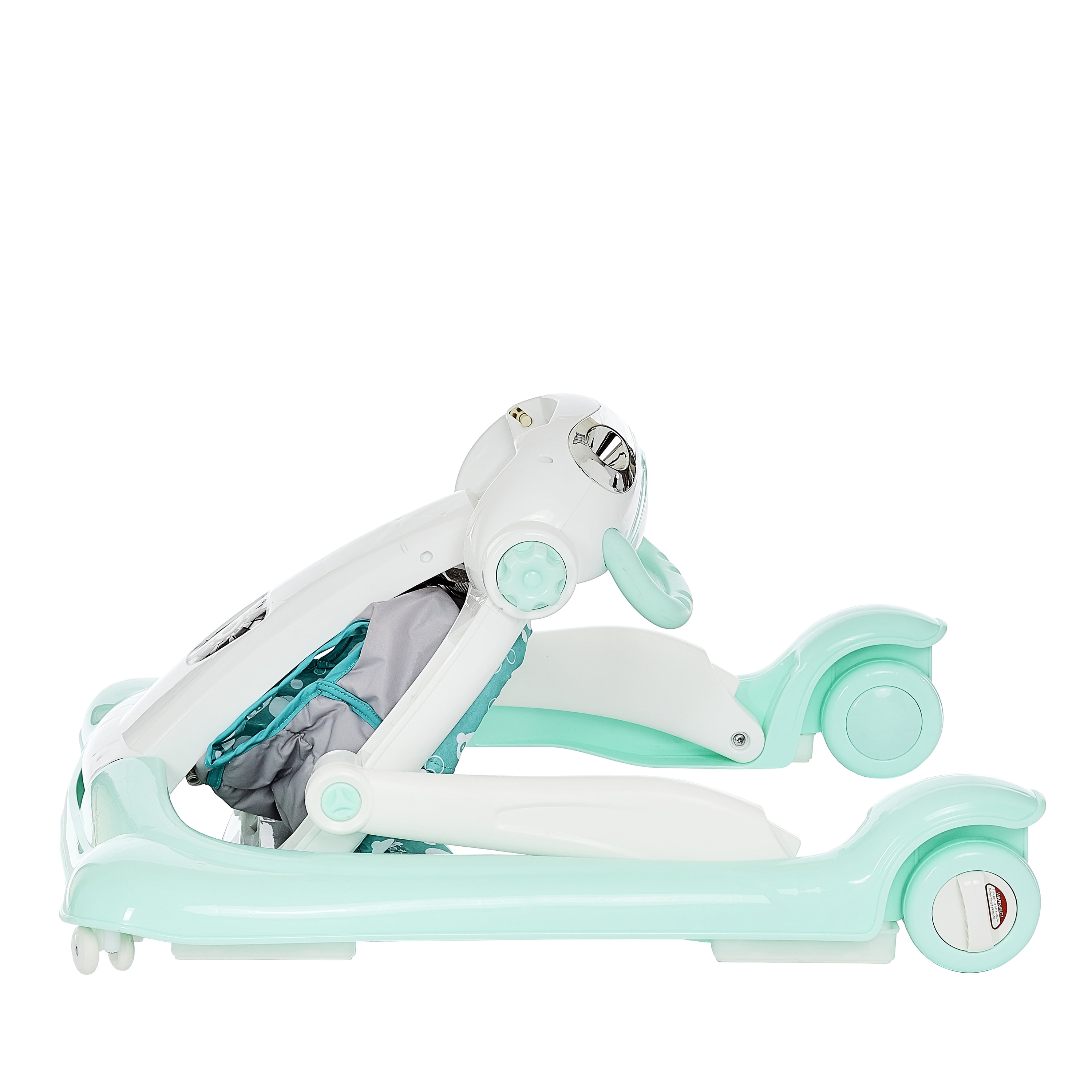 Dream on Me 2-in-1 Charlie Baby Walker, Easy Convertible Baby Walker, Walk Behind, Height Adjustable, Speed Adjusting Wheels, 360-Degree Rotating Seat, Mint