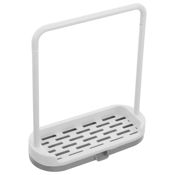 STOBOK Grey Kitchen Towel Holder with Upside Down and Soap Sponge Storage