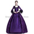 thumbnail image 3 of Vestido medieval vintage steampunk de talla grande 5XL para mujer, disfraz de cosplay de Halloween con mangas de encaje y dama gótica de vampiro, 3 of 5