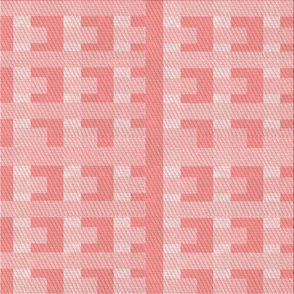 Ahgly Company Machine Washable Indoor Square Transitional Red Area Rugs, 6' Square