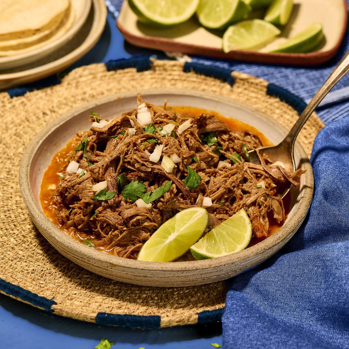 Del Real Foods Slow Cooked Beef Barbacoa, 15 oz (Cooked)