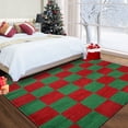 thumbnail image 2 of Garvee 3'x5' Christmas Area Rug Checkered Indoor Carpet, Washable Rugs Geometric Non-Slip Rug Low Pile Floor Mats for Living Room Bedroom Holiday Decor, Red and Green, 2 of 7