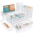 thumbnail image 1 of Juego de Cajas de Almacenamiento con Cajones de Plástico Transparente, Bandeja de Almacenamiento con Cajones de Escritorio, para Cosméticos, Joyas y Utensilios de Cocina, 1 of 5