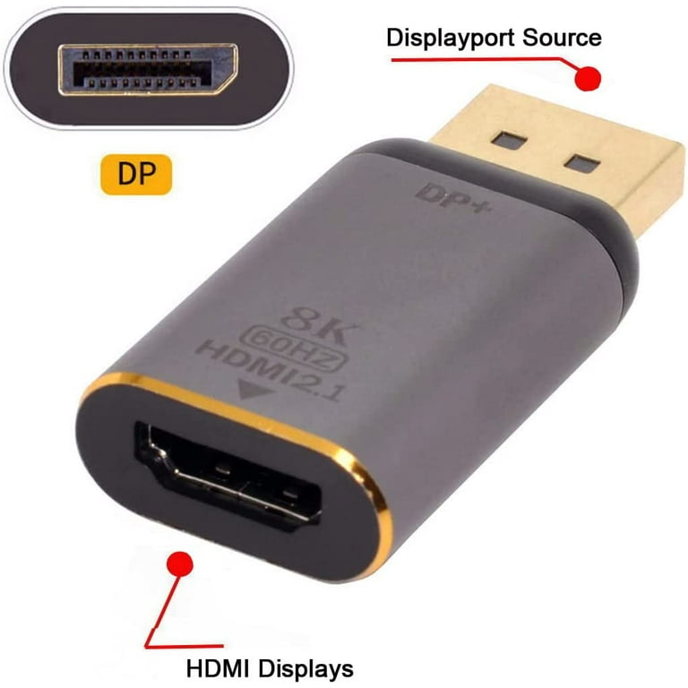  Answin DisplayPort to HDMI, 8K@30Hz DisplayPort to HDMI Cable(4K@60Hz,  2K@165Hz/144Hz) UniDirectional DP to HDMI Cable Compatible for PC, HP,  DELL, GPU, AMD, NVIDIA and More-6ft : Electronics