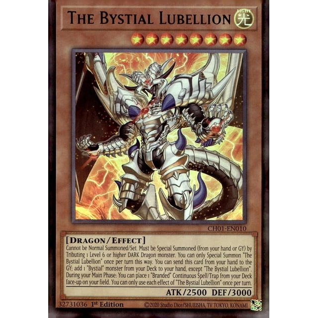 Carta Yu-Gi-Oh! The Bystial Lubellion CH01-EN010 Ultra Rara 1.ª edición