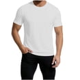 thumbnail image 2 of Short Sleeve T Shirts for Men Post-Surgery Open Side Snaps Tees Tops Mens Casual Solid Color Crewneck Breathable Basic Loungewear Tshirts Shirt, 2 of 6