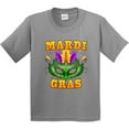 thumbnail image 3 of Inktastic Mardi Gras with Green Masquerade Mask Youth T-Shirt, 3 of 5