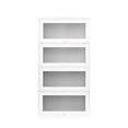 thumbnail image 4 of Closed Standard Bookcase With Transparent Glass Doors, 4-Tier Floor-to-Ceiling Showcase Storage Cabinet Organizer With Flip-Up Doors For Home Office, 4 of 9